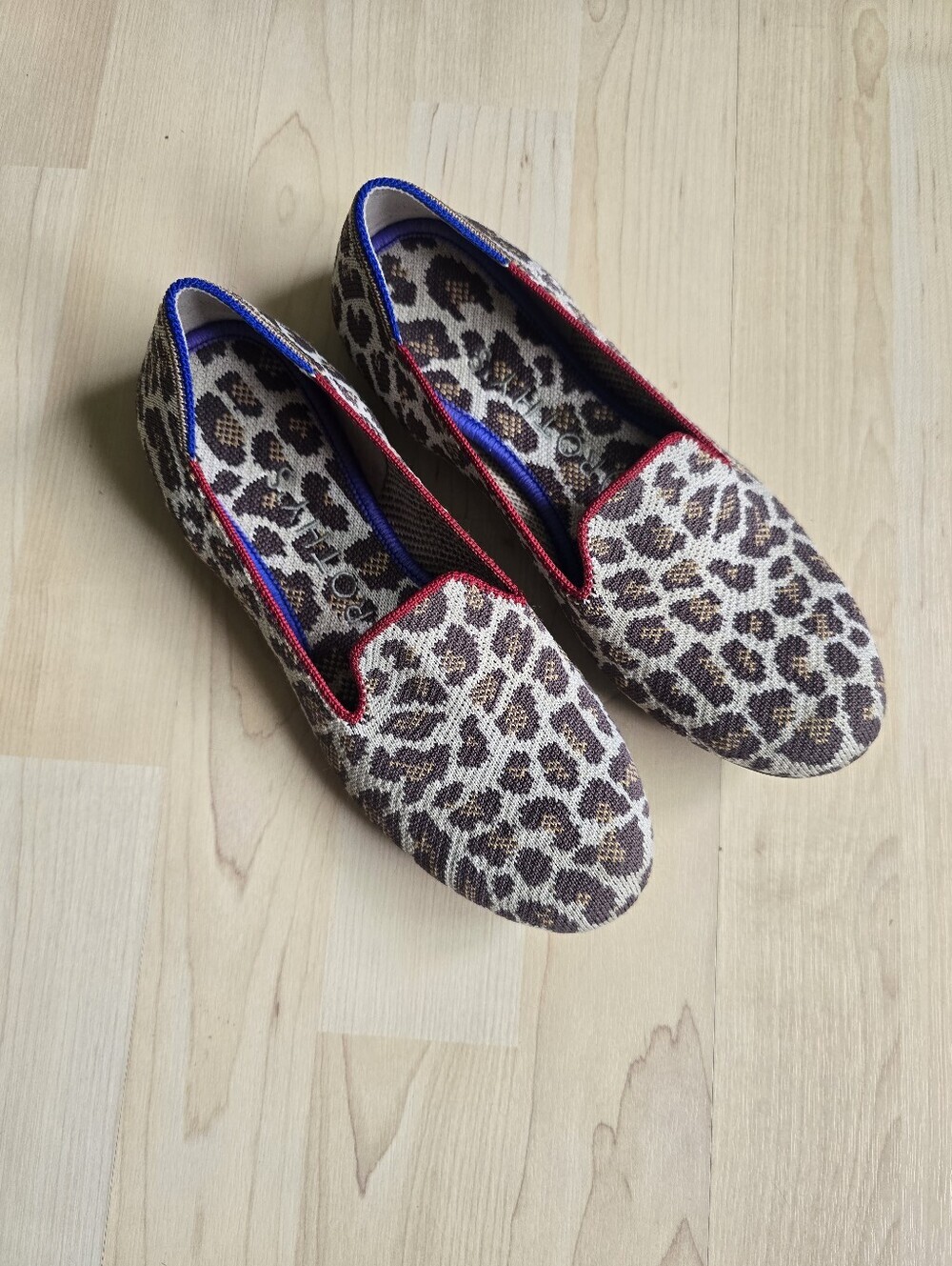 Rothy's The Loafer Shoes Retired Mocha Spot Leopard  Size 6.5